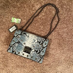 badgley mischka snake print purse NWT